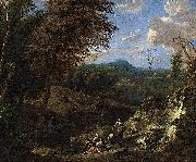 Corneille Huysmans Wooded Hilly Landscape oil painting reproduction